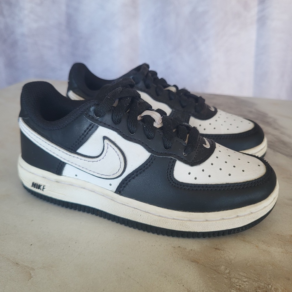 Nike Air Force 1 Black White Panda Basketball Shoes Toddler Size 10.5 C
